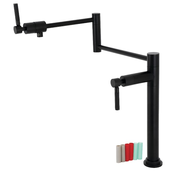 Deck Mount Pot Filler, Matte Black